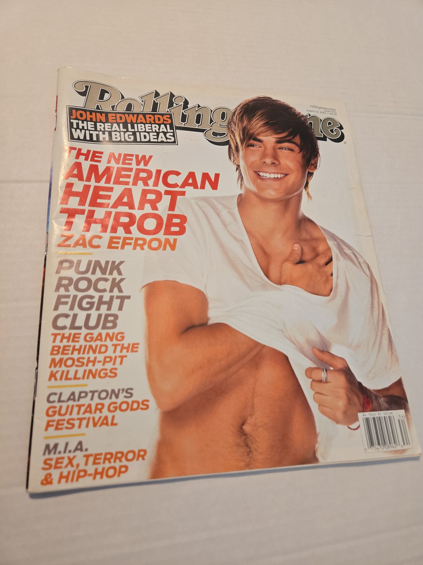 Vintage 2007 Rolling Stone Magazine Featuring Zac Efron Punk Rock Fight Club