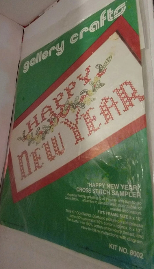 Gallery Crafts Cross Stitch Kit Happy New Year # 8002