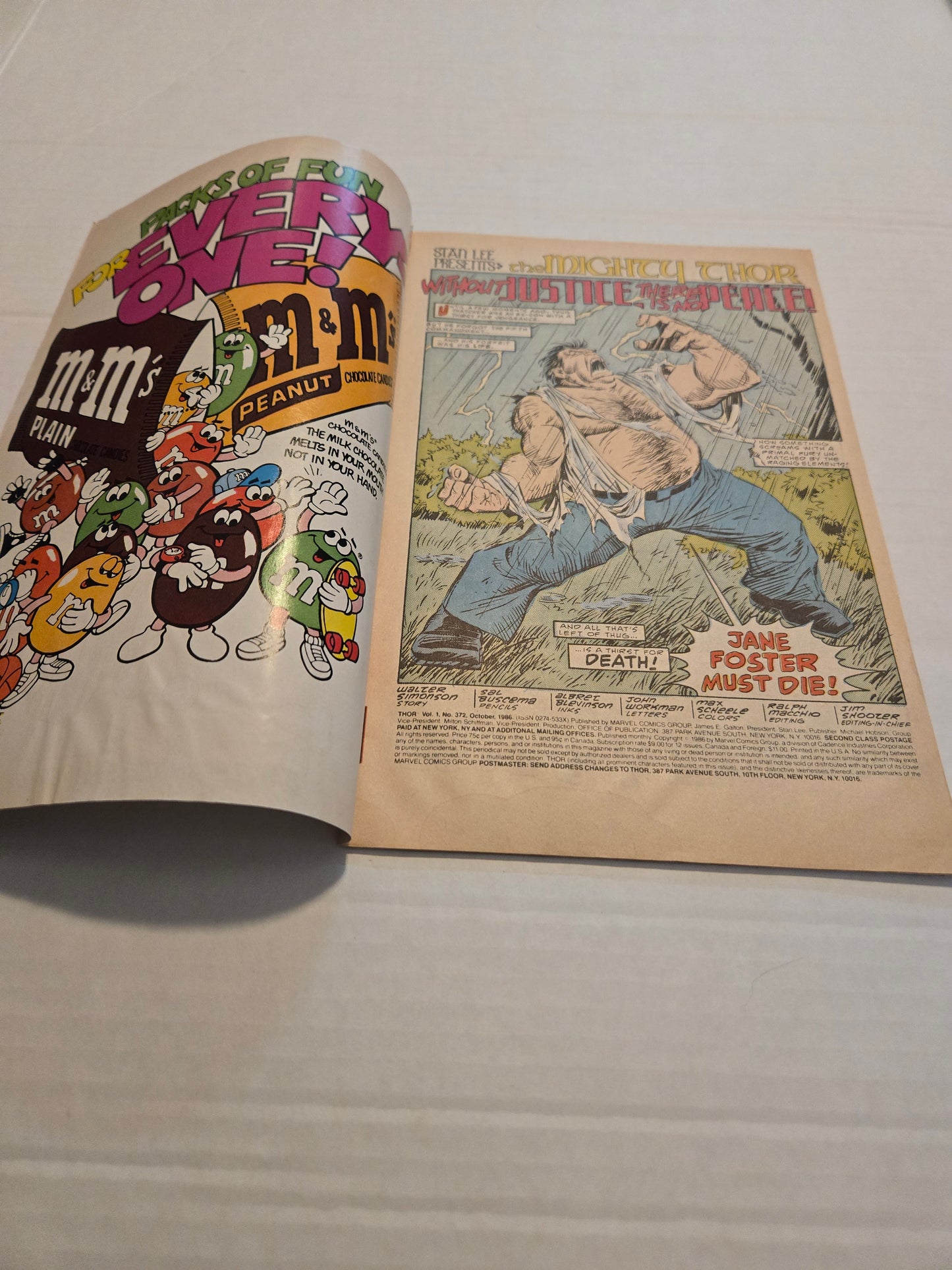 The Mighty Thor Vol. 1 No. 372 1986 Comic