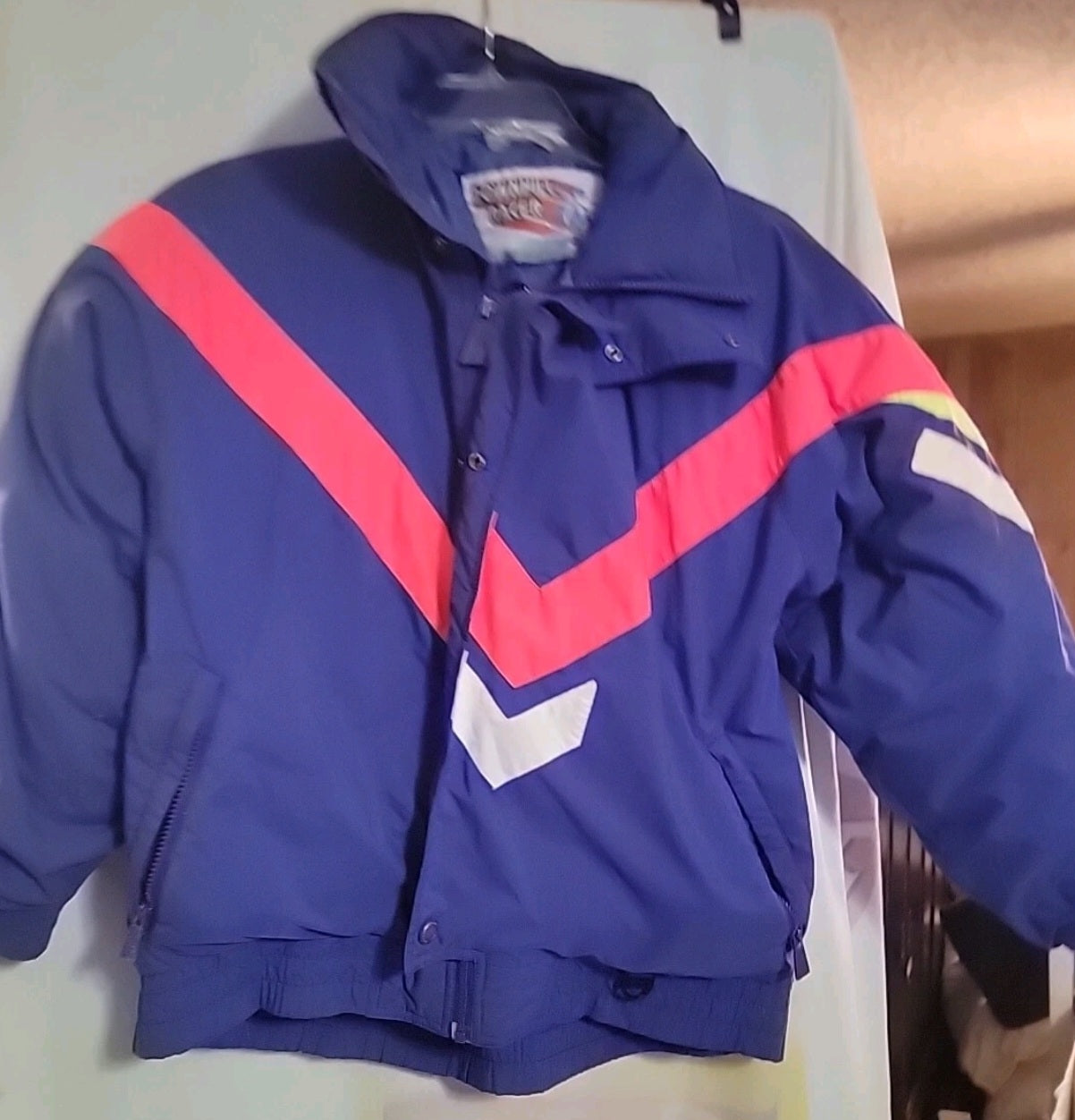 Vintage Downhill Racer Down Purple Snow Ski Jacket Size Small