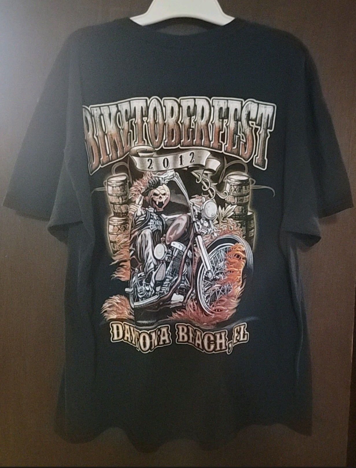 Biketoberfest Daytona Beach FL 2012 Biker Gildan Short Sleeve Tee Mens Size XL