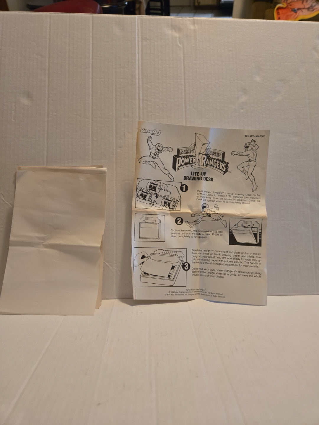 Mighty Morphin Power Rangers 1994 Light-Up Desk