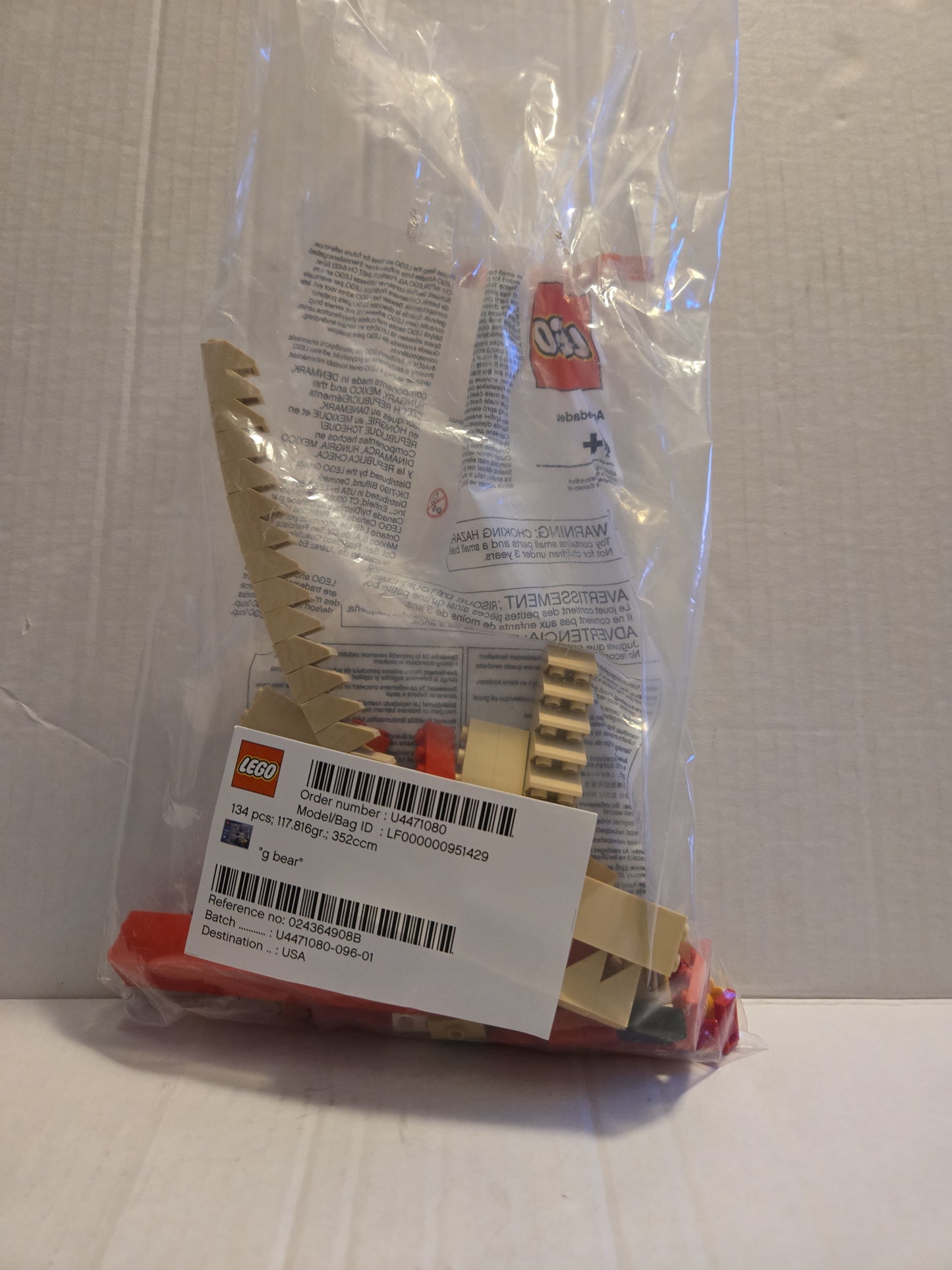 RARE LEGO Factory Custom Set - Building Your Way Teddy Bear - LF000000951429