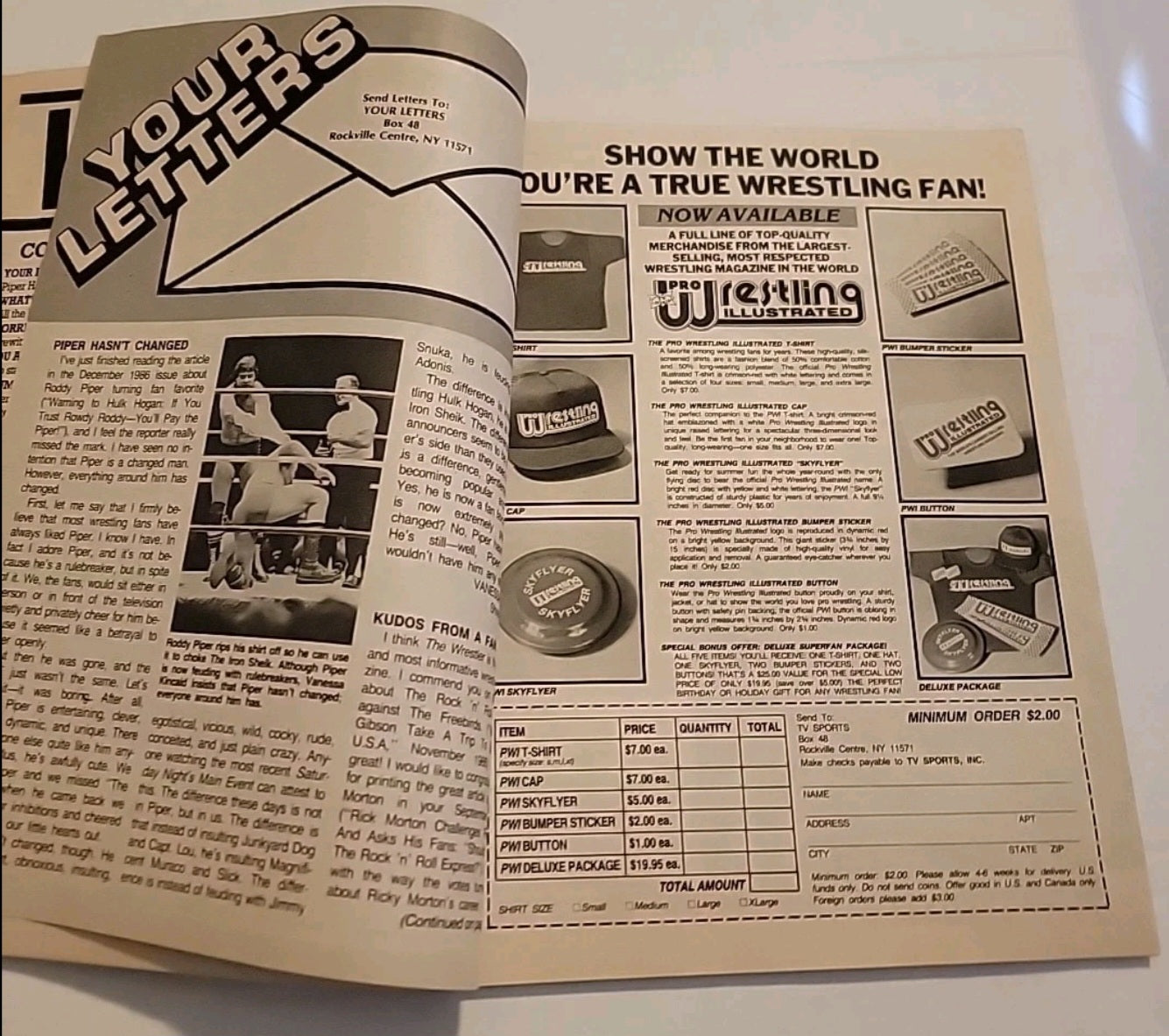 1987 The Wrestler Magazine Tragedy Strikes Wrestling WWF/WWE