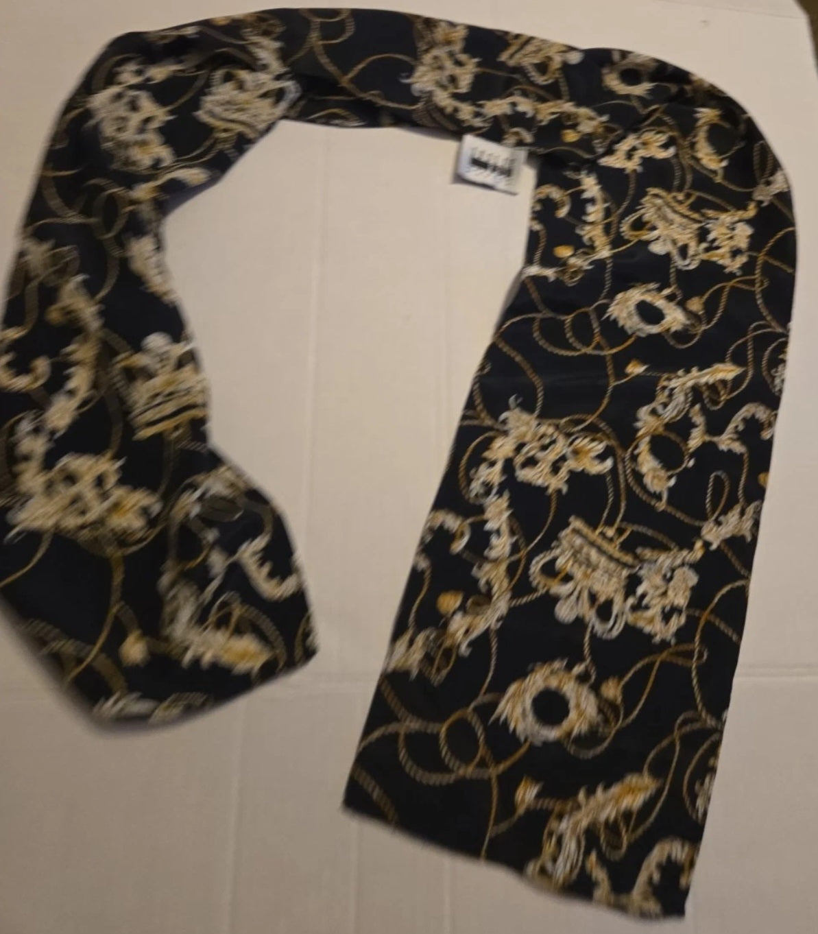 Vintage Leslie Fay Crown Scarf 50.5"x7.5"