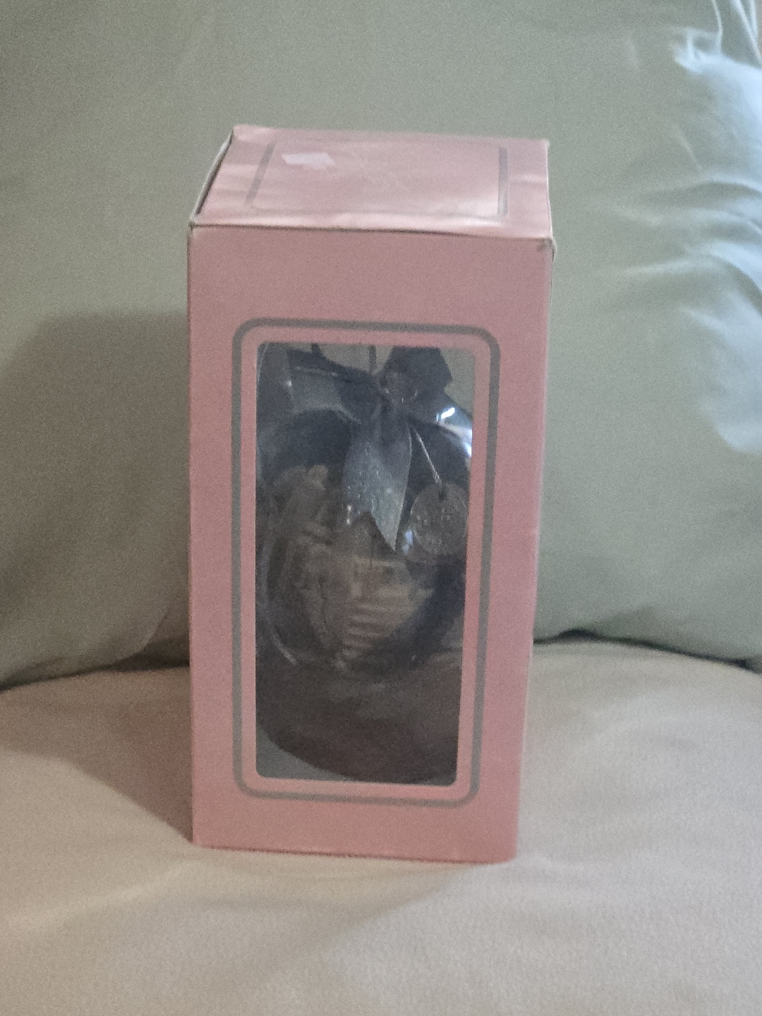 Barbie 1998 Holiday 4" Decoupage Ornament With Wooden Ornament Stand