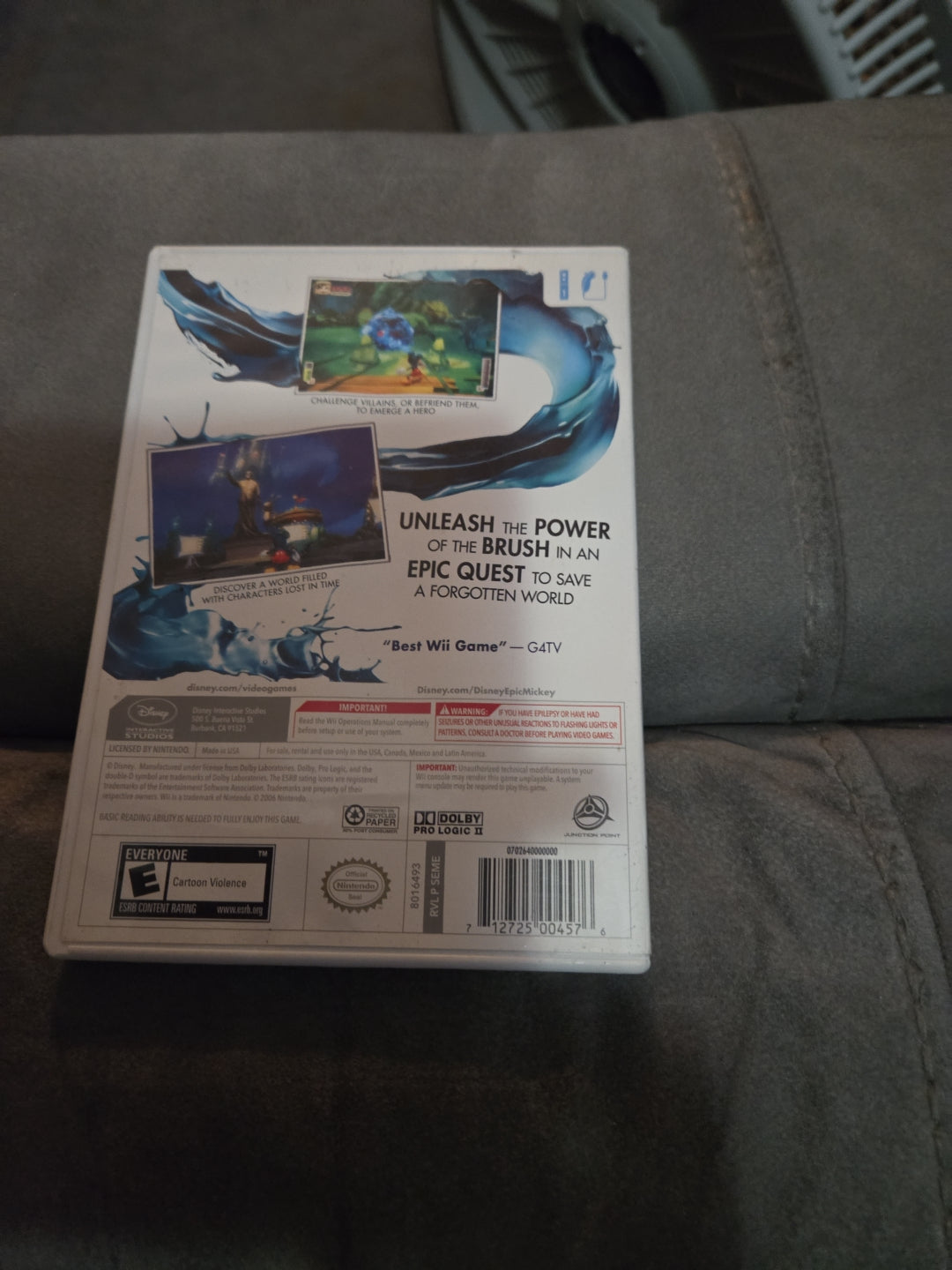 Disney Epic Mickey Nintendo Wii Game