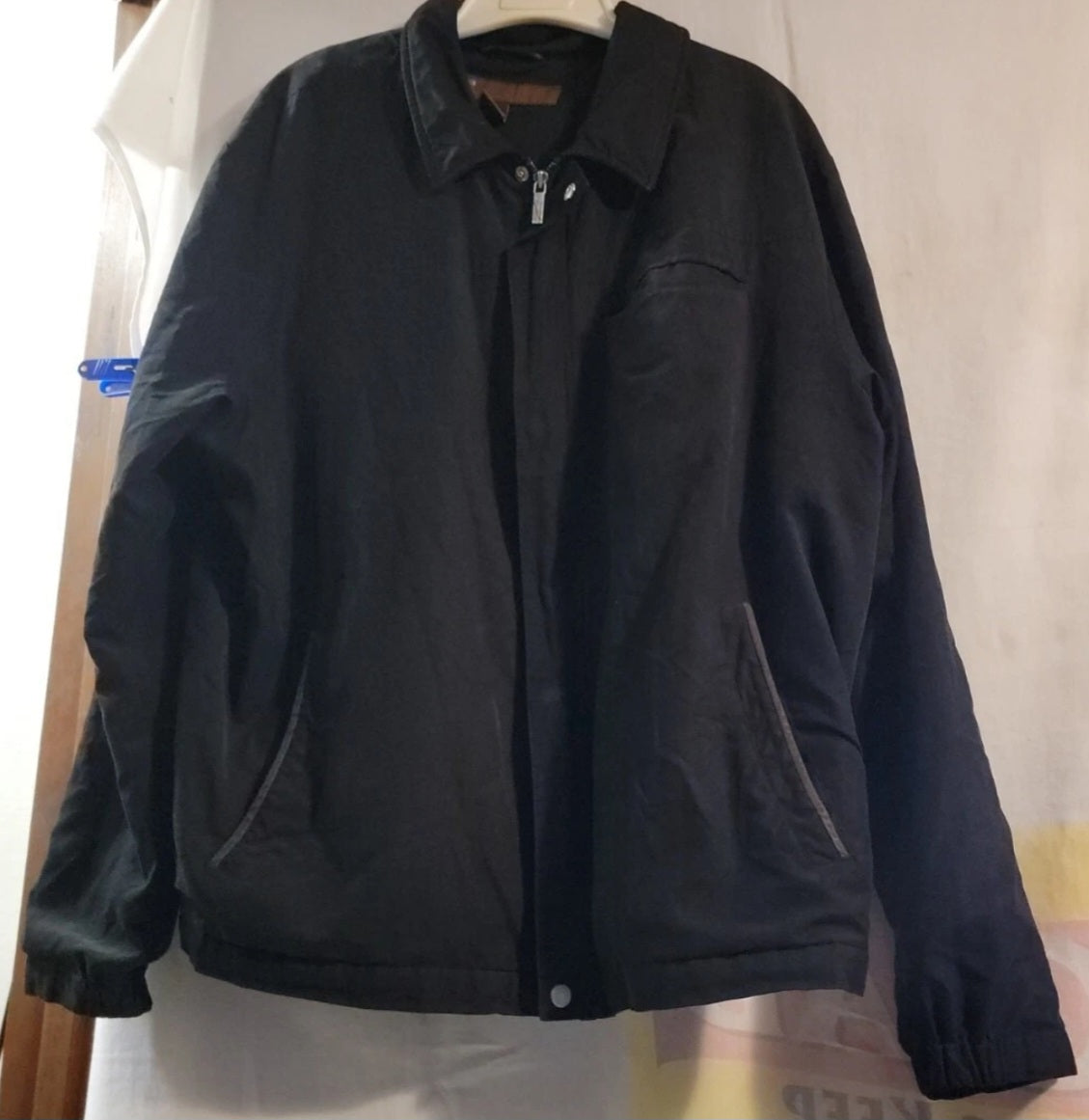 Perry Ellis Portfolio Mens  Jacket Full Zip Up Black Size XXL