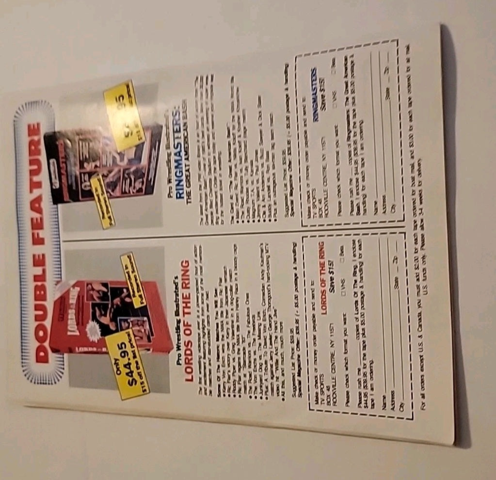 1987 The Wrestler Magazine Tragedy Strikes Wrestling WWF/WWE