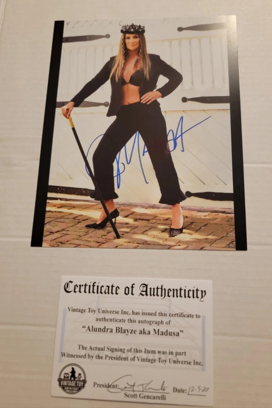 Madusa Crown Autographed Photo with COA