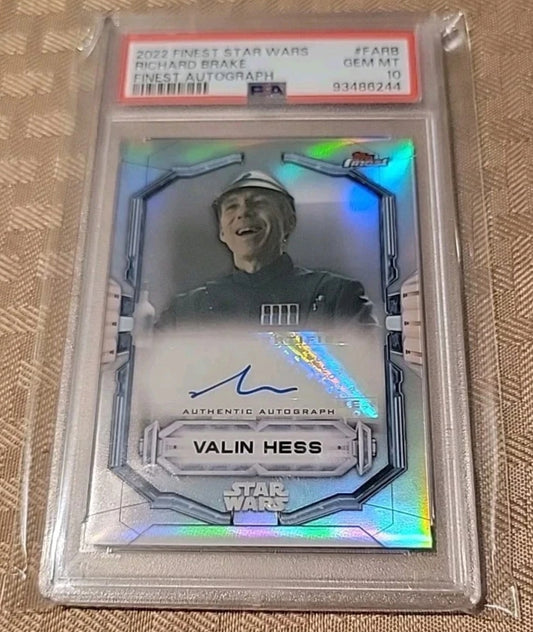 2022 Finest Star Wars Richard Brake as Valin Hess Autograph PSA 10