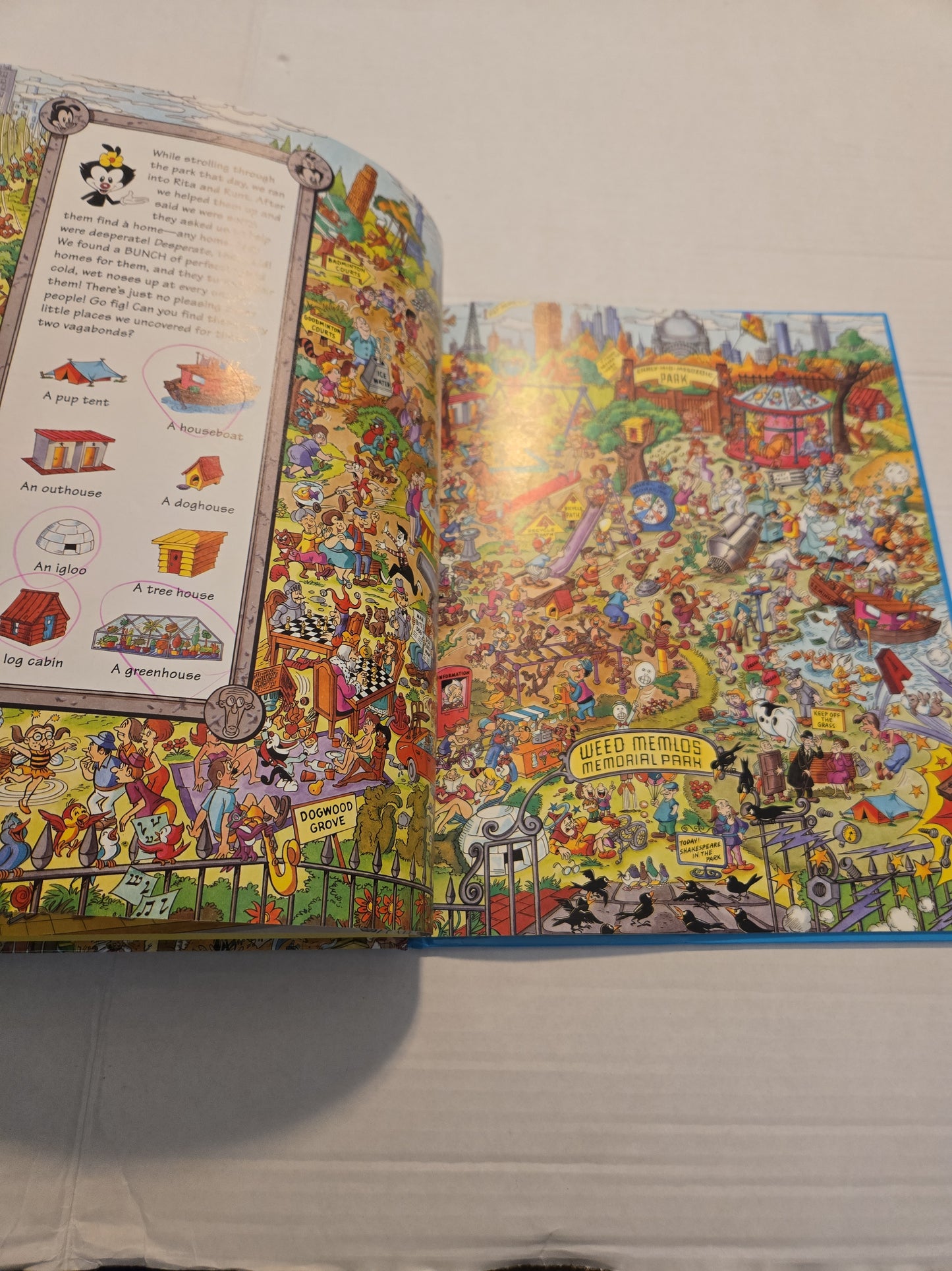 Vintage 1994 Look And Find Animaniacs Hardcover Book