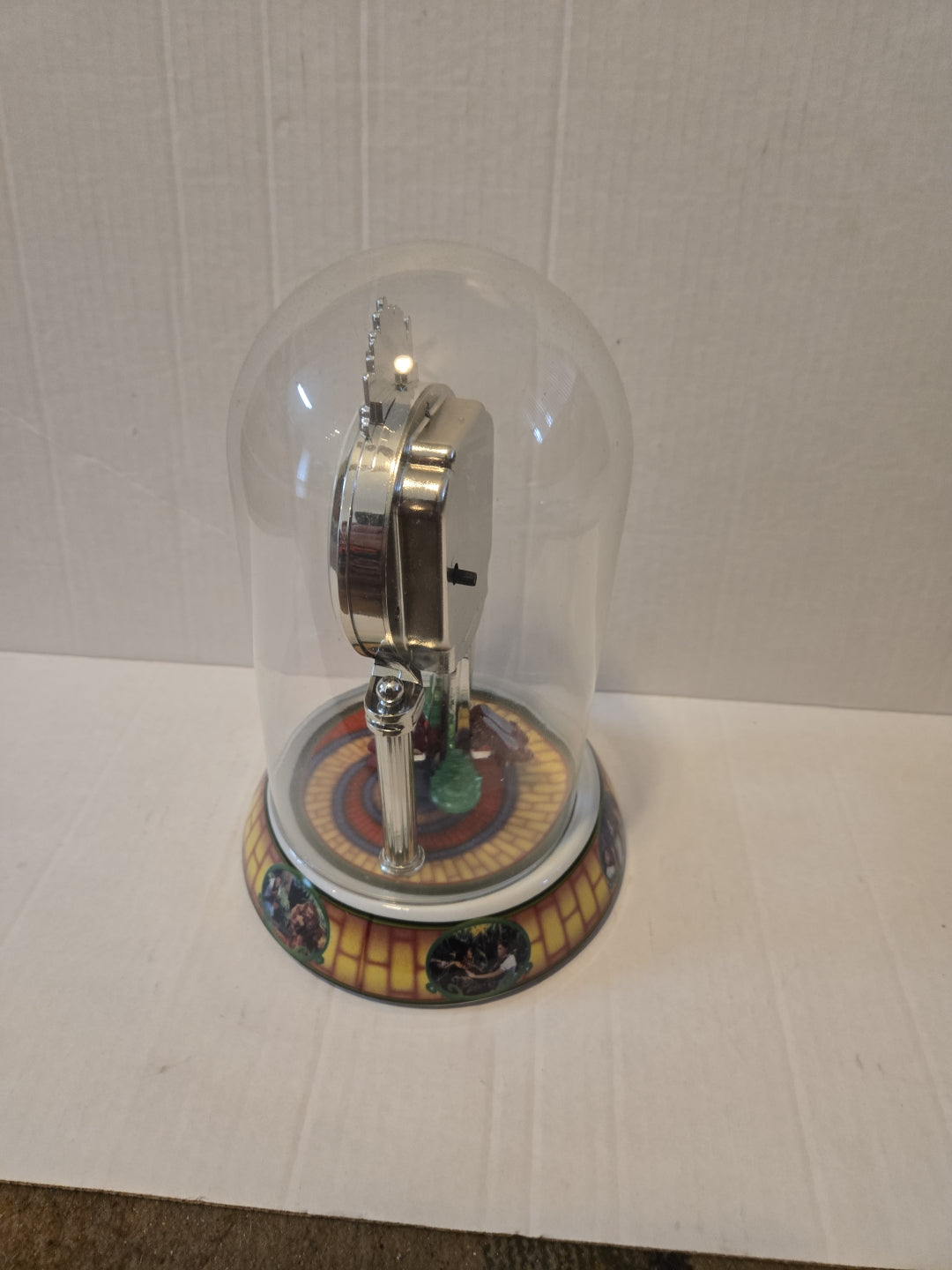 Wizard Of Oz Anniversary Clock With Dome-PARTIALLY WORKS PLEASE READ DESCRIPTION