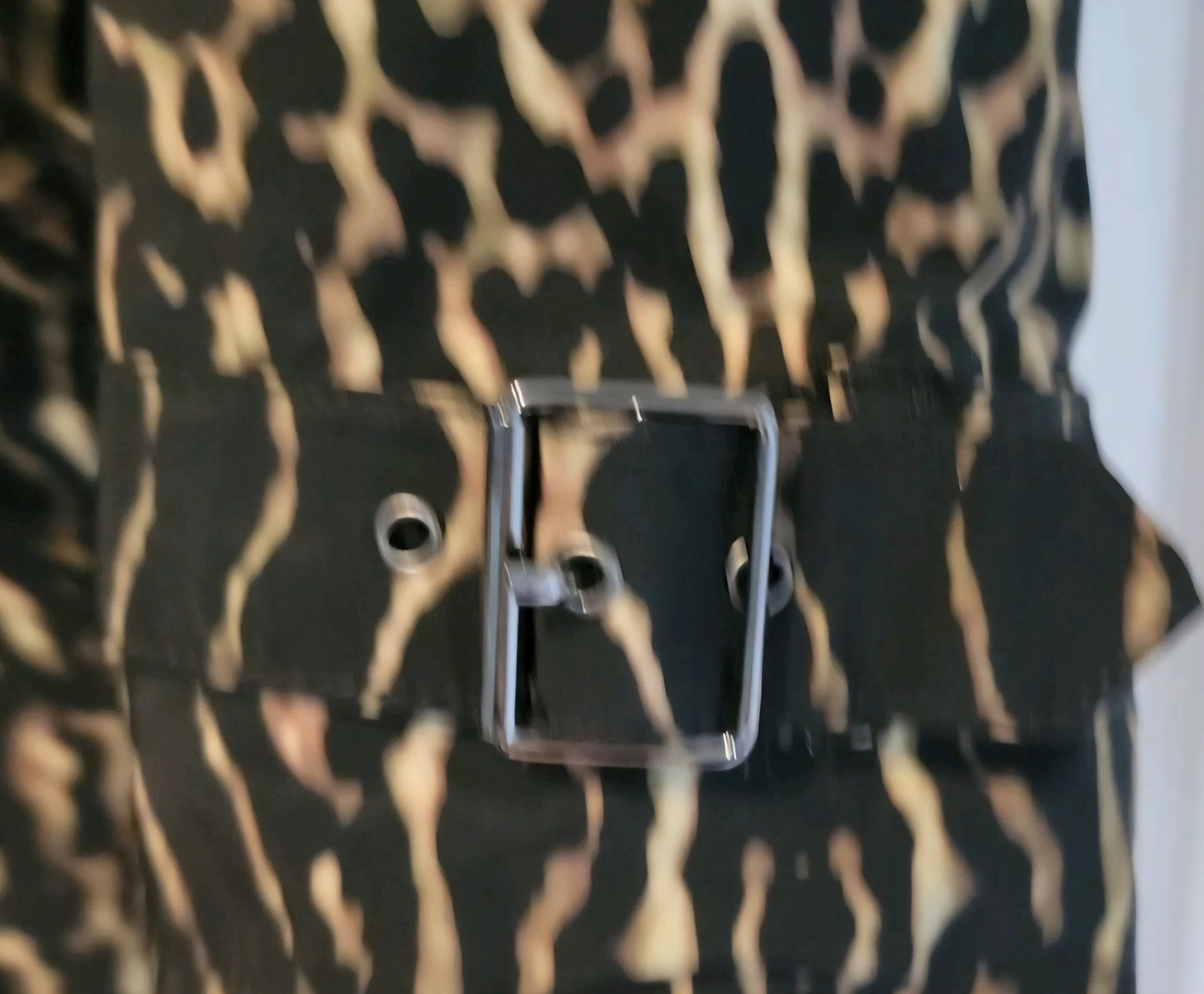 Kenneth Cole New York Animal Print Trench Rain Coat Size Small/Medium