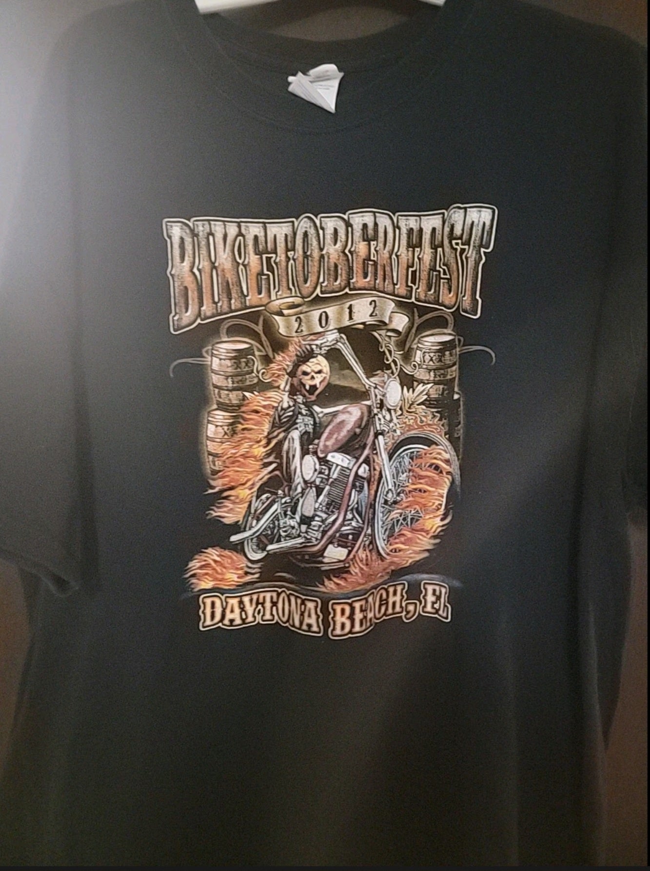 Biketoberfest Daytona Beach FL 2012 Biker Gildan Short Sleeve Tee Mens Size XL