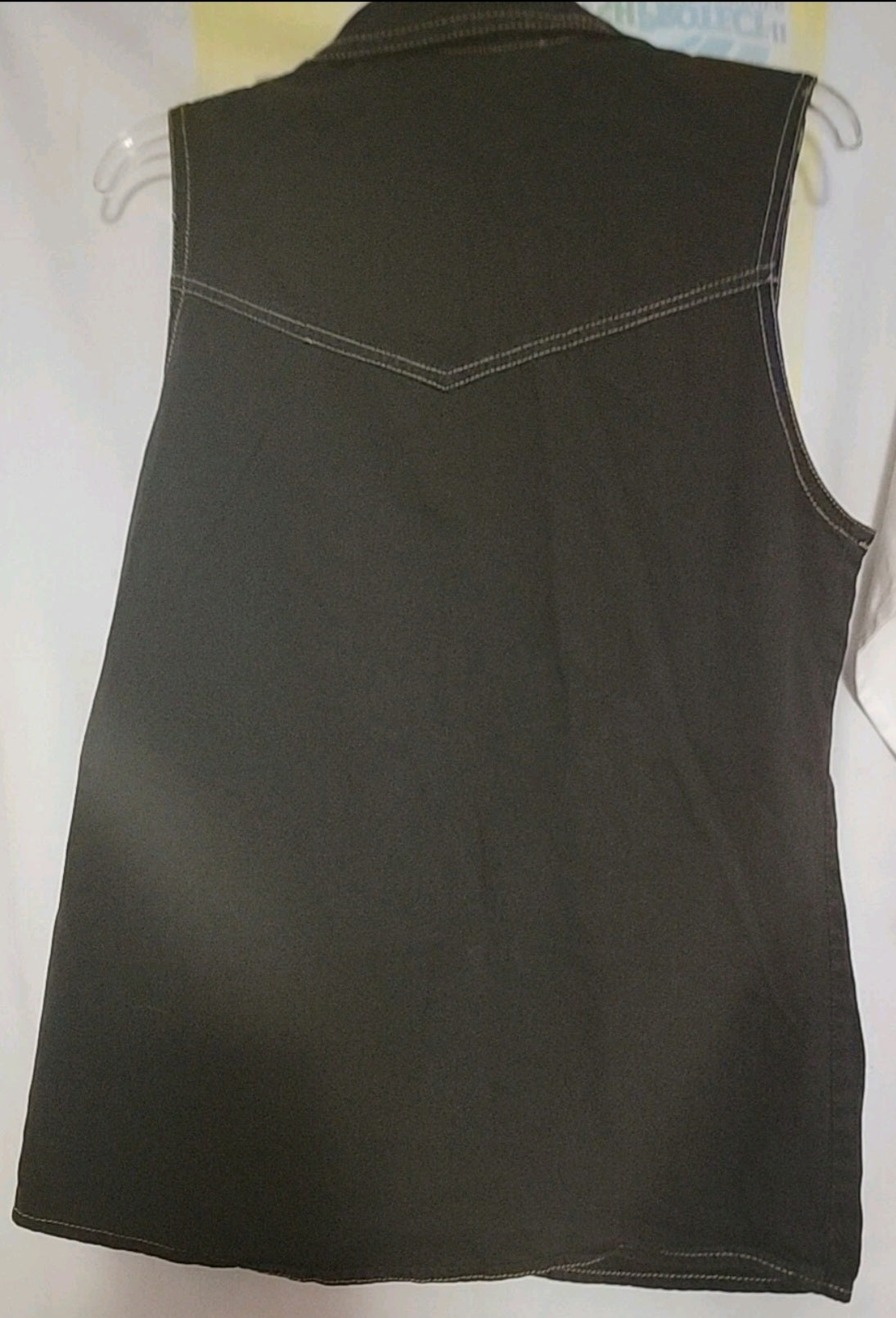 Easyriders Sleeveless Button Up Shirt Mens Size Small Embroidered