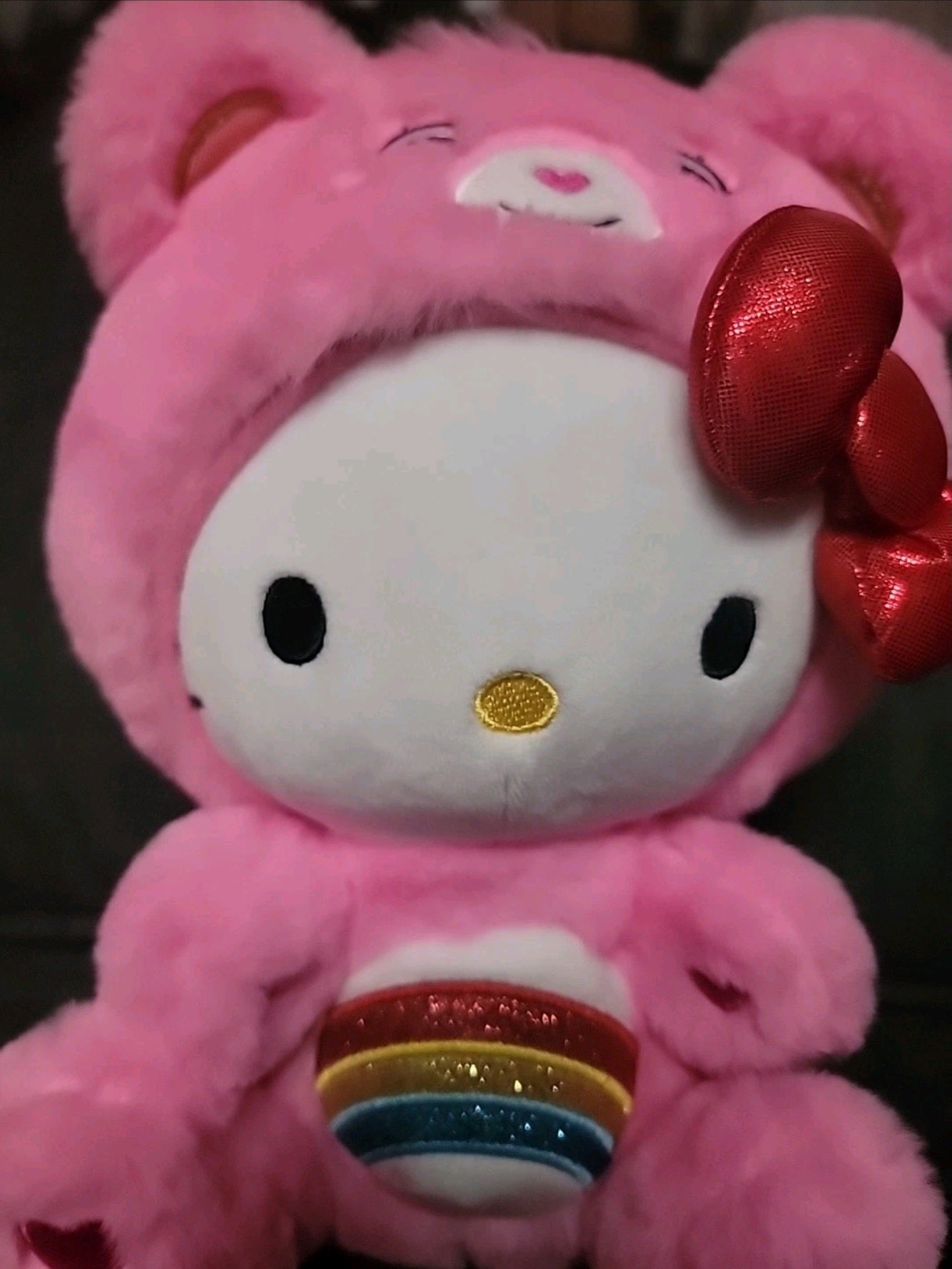 Care Bears Hello Kitty Dressed As Cheer Bear 10" Plush Sanrio