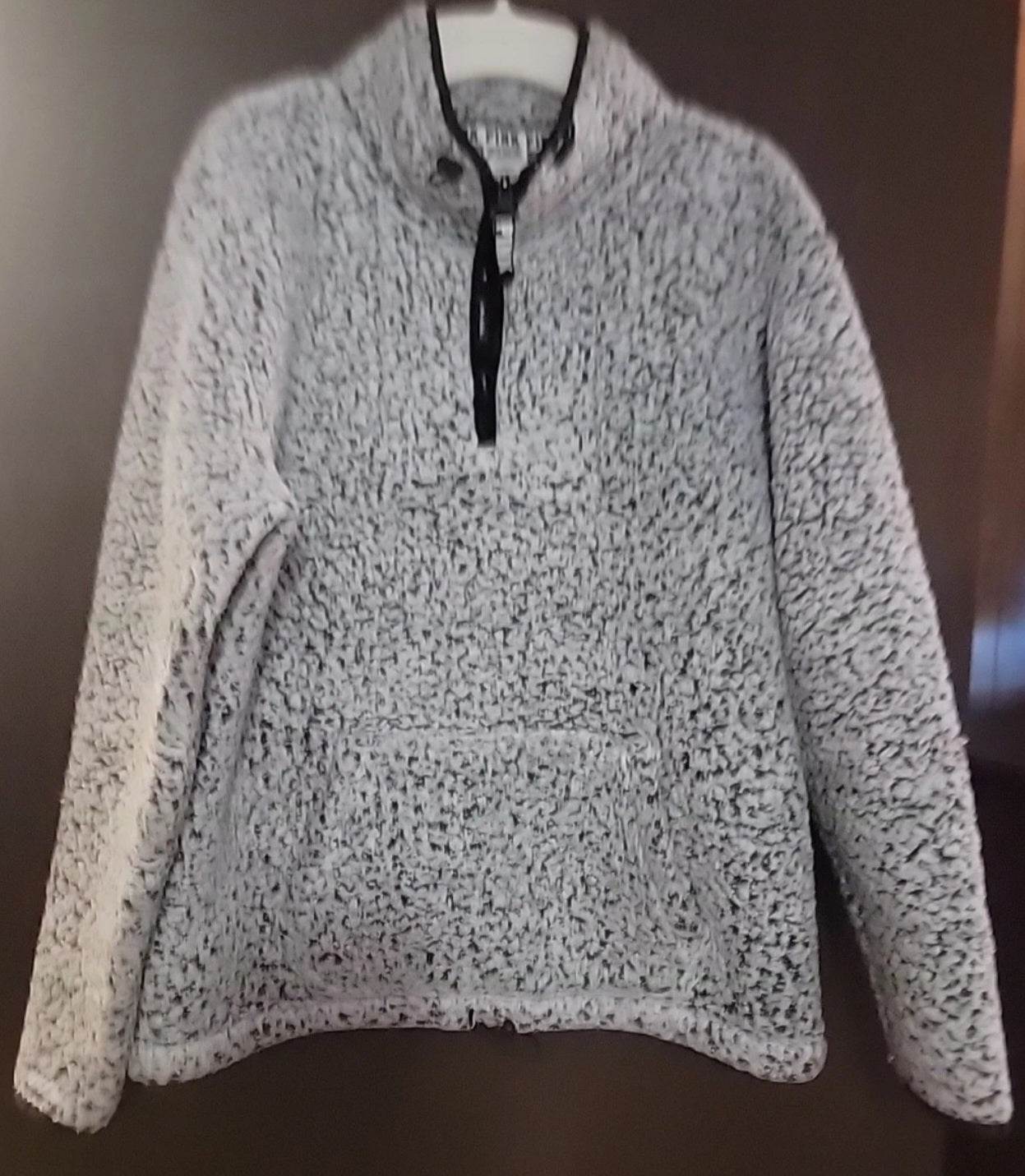 Pink by Victoria's Secret Gray Sherpa Jacket 1/4 Zip Women's Size Medium