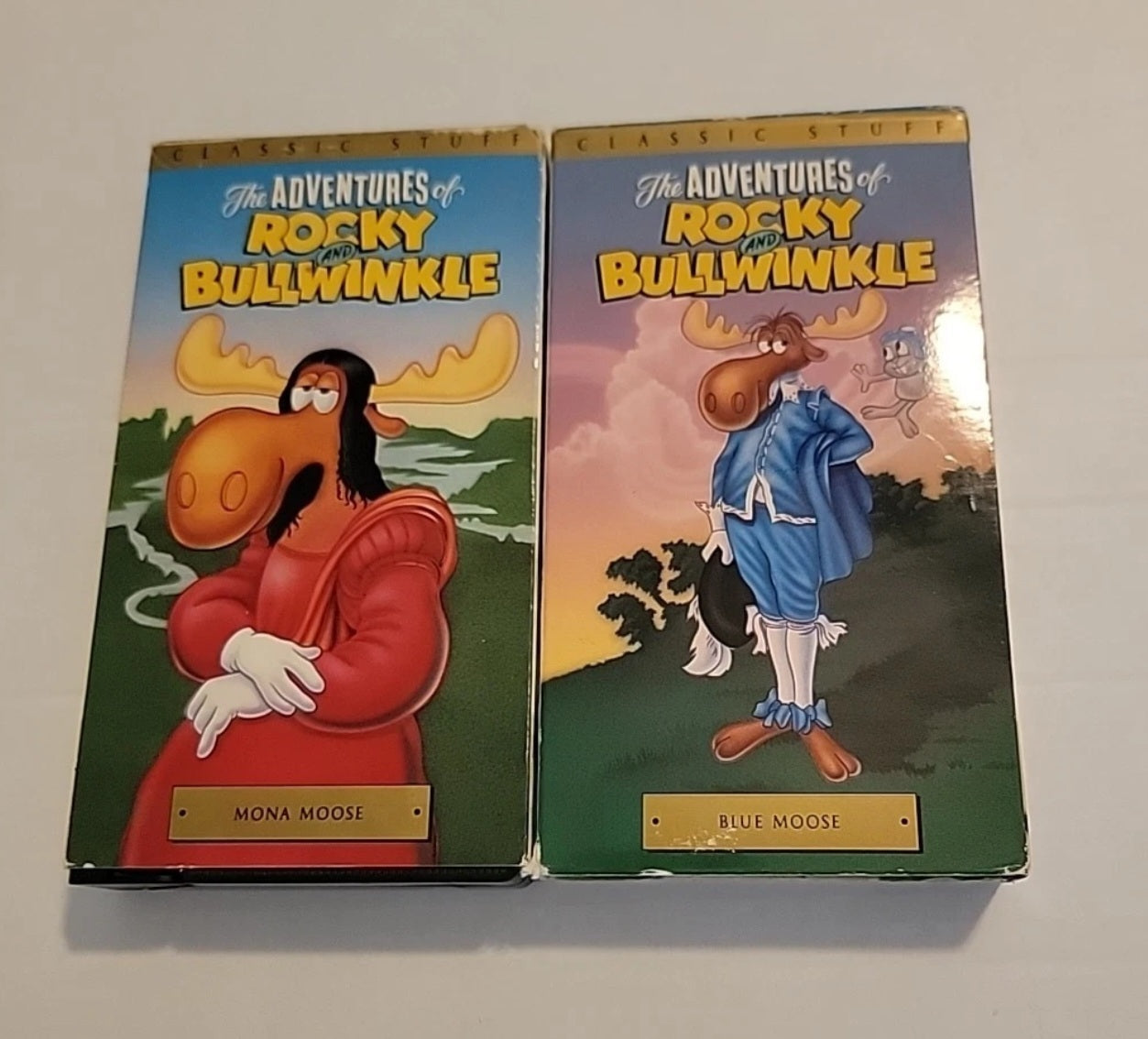 The Adventures of Rocky & Bullwinkle Mona Moose And Blue Moose VHS Tapes