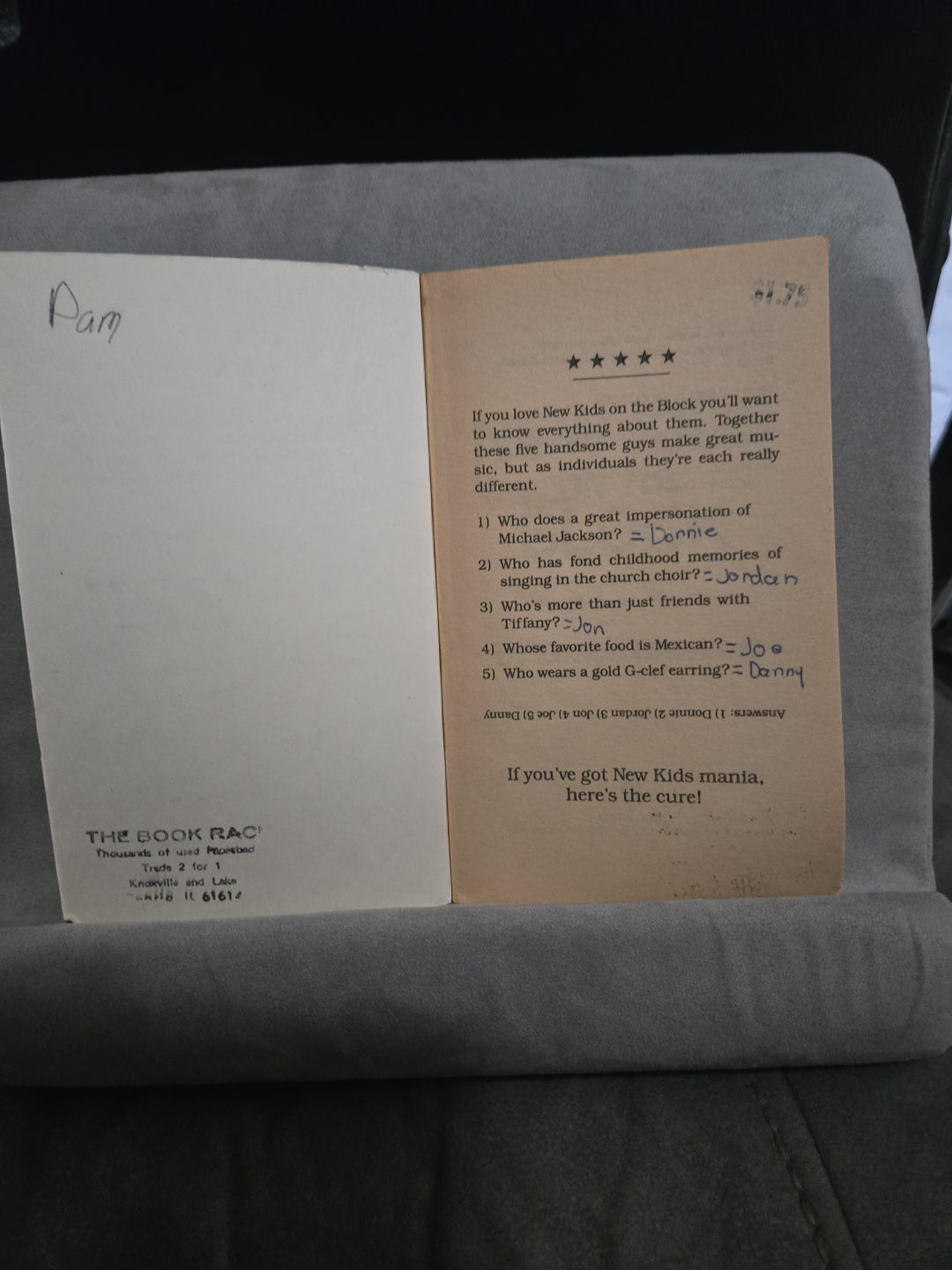 New Kids on the Block NKOTB Paperback Book Vintage 1989