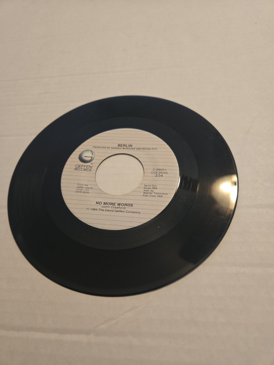 Madonna Crazy For You / Berlin No More Words 80s Dance Pop 45 Vinyl